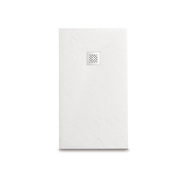 Piatto doccia "Linea Easy Stone" in resina effetto ardesia Colore bianca