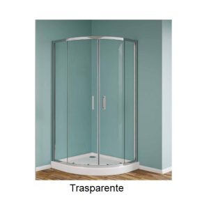 Box doccia Serie Strass Tondo Vetro 6 mm Trasparente Profilo Cromo