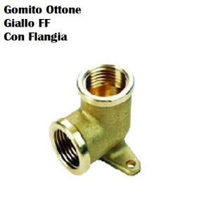 Gomito Ottone Giallo Flangiato