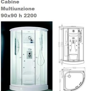 Box B.Co Circolare 90X90 Hydro E Soffione 5 Mm Zx  HSB90