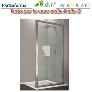 Parete doccia  Fissa con Telaio profilo Cromo Vetro Opaco