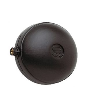 Sfera in plastica piatta con raccordo in ottone filettato 1/4w per asta tonda
