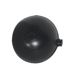 Sfera in plastica tonda con raccordo in ottone filettato 5/16w per asta tonda